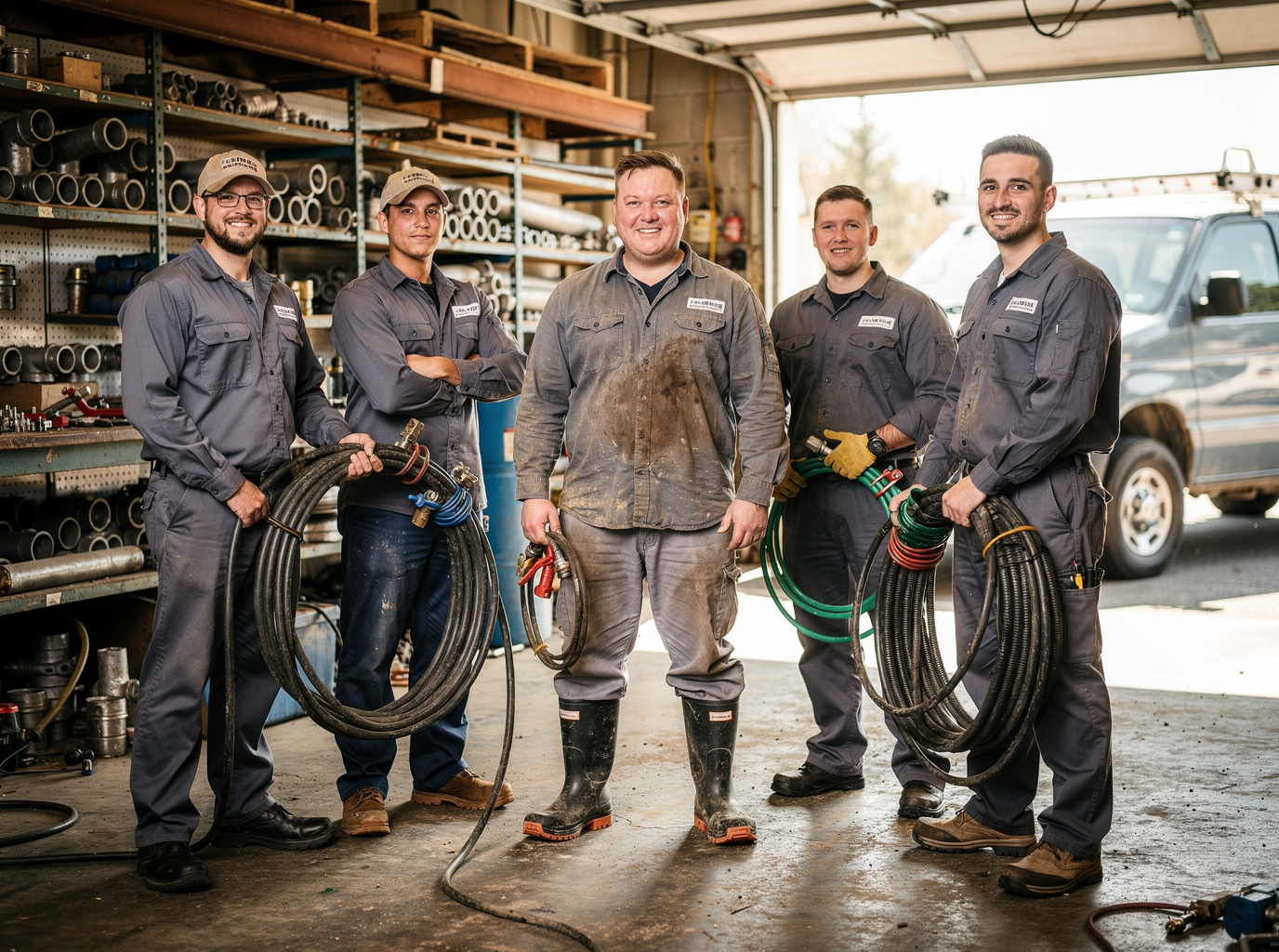 The Jacob Plumbing And Co team at work in Smithtown