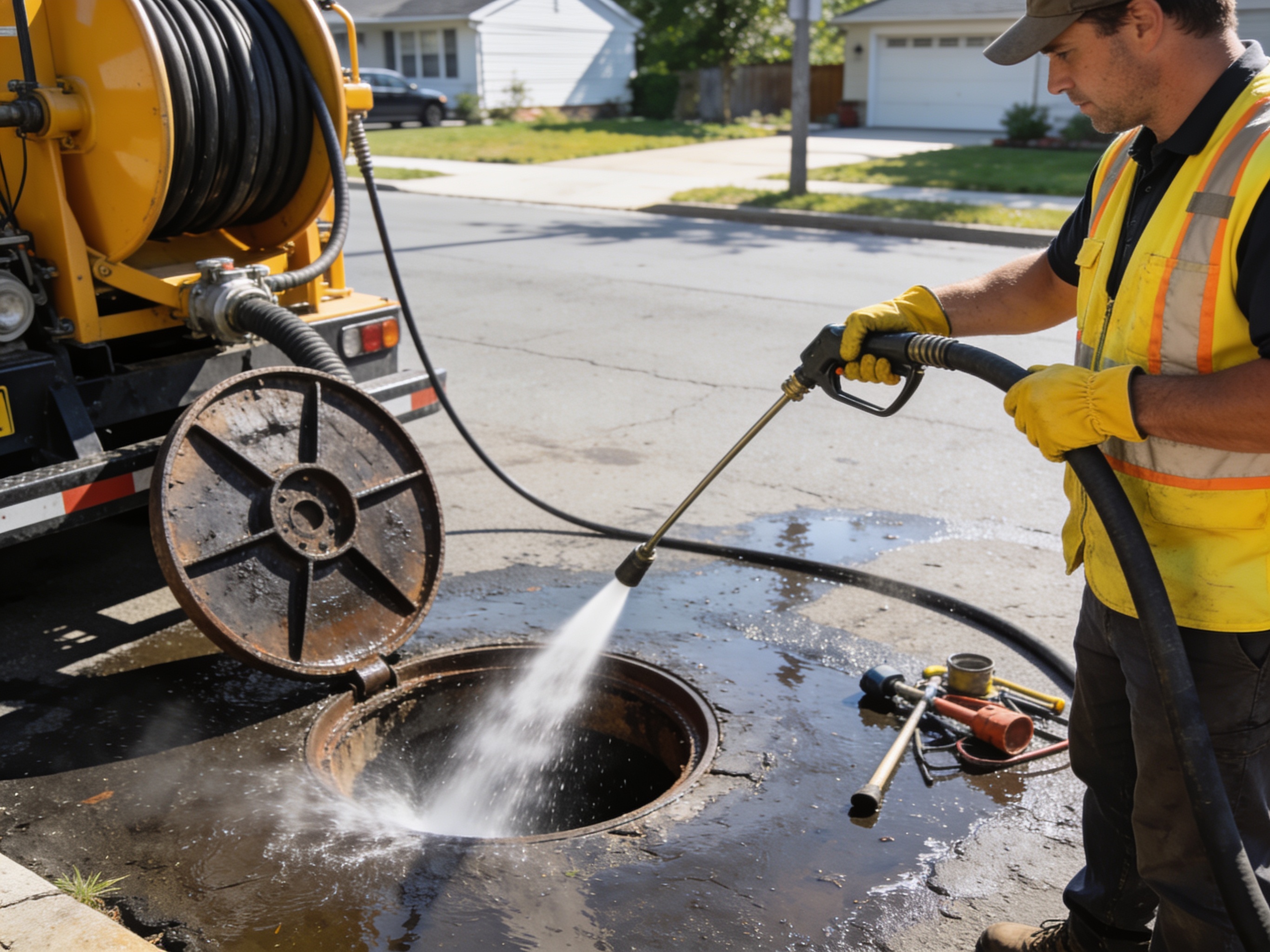 Sewer line cleaning in Smithtown