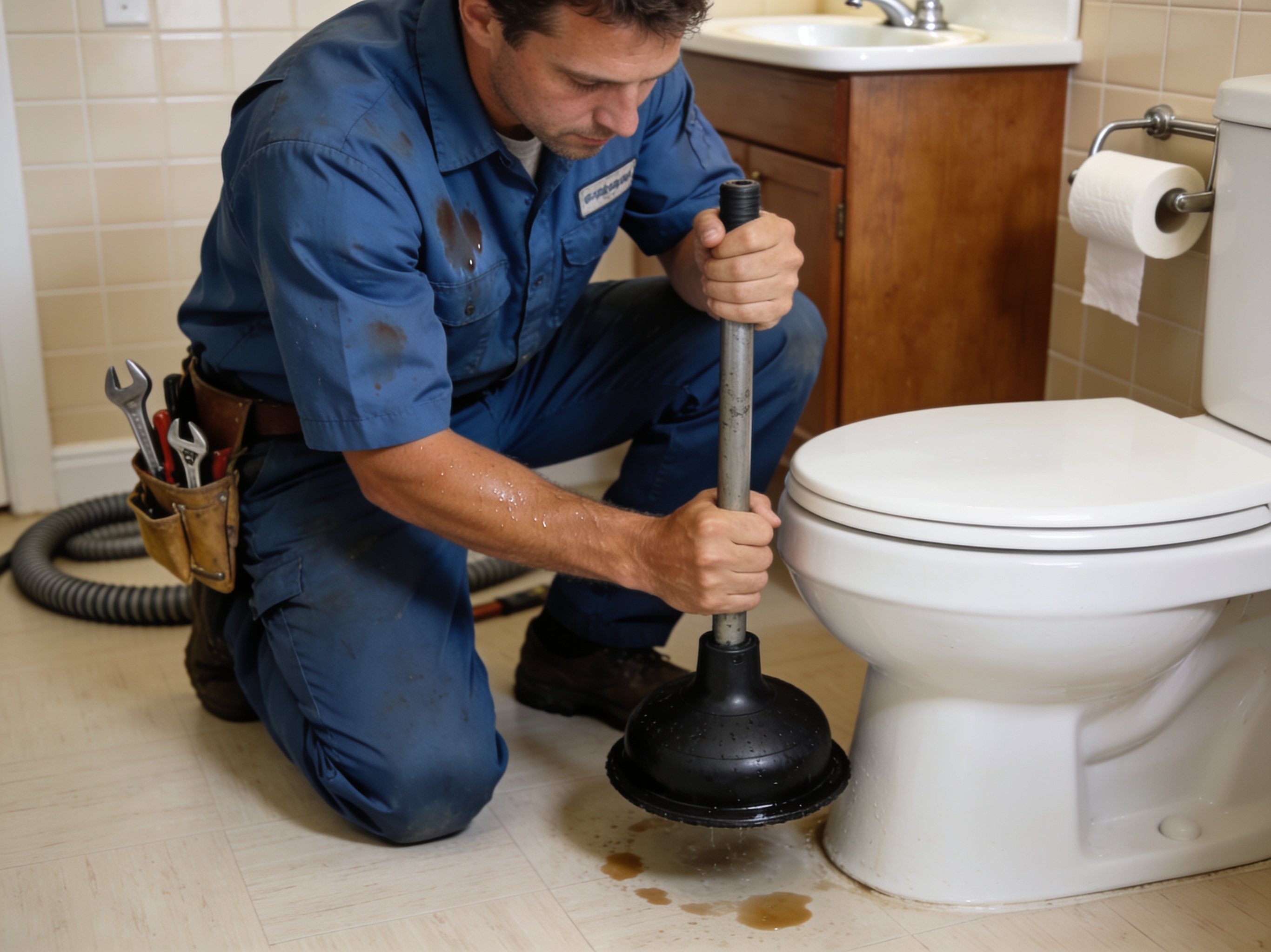 Toilet clog repair in Smithtown